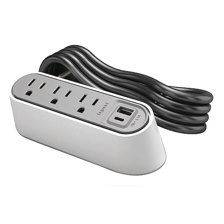 Legrand FurniturePowerOutlet, White, 3Outlet, 6ft WSPC320CWH