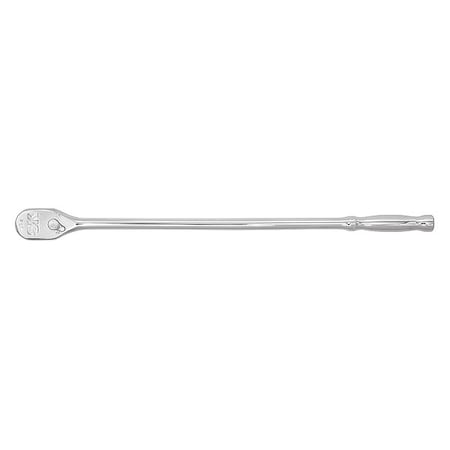 Sk Professional Tools 1/4" Drive 90 Geared Teeth Pear Head Style Hand Ratchet, 12" L, Chrome Finish 80182