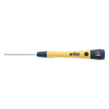 Wiha ESDPrecisionScrDrv, Torx, T9, Black, Round 27868