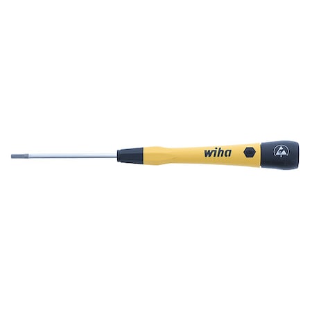 Wiha ESDPrecScrDrv, Hex, 3/32in, Black, Round 27558