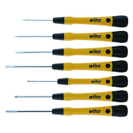 Wiha ESD Safe Screwdriver Set, Metric, 7 pcs 27392