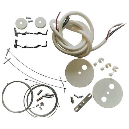 Lumination Cable Mounting Kit, 10 ftL, 2"W, 1 1/4"H KIT-SUSP-MOUNT-PWR-FINISHED-10FT-WHTE