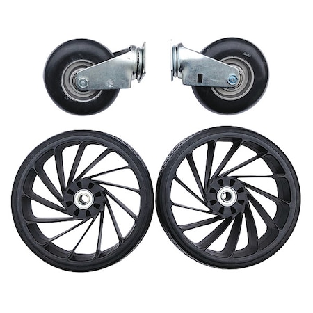 Flexcart CasterSet, 6in, 10in-Dia, Black, 400lb, 1PK FC-RTWS