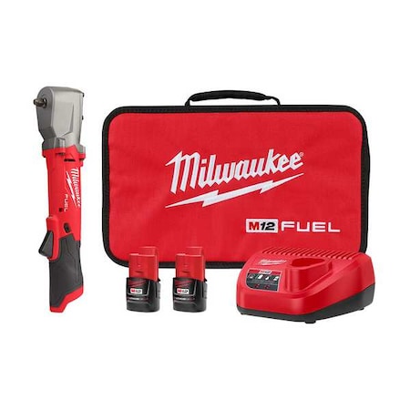 MILWAUKEE TOOL M12 FUEL 3/8 in. Right Angle Impact Wrench with Friction Ring Kit 2564-22