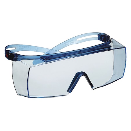 3M SecureFit 3700, Safety Glasses, Scotchgard Anti-Fog & Anti-Scratch, Light Blue Lens, Blue Frame SF3704SGAF-BLU