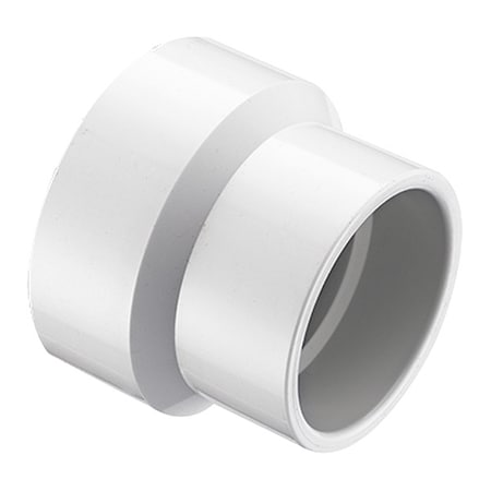 Zoro Select PVC Reducing Coupling, Socket, 4 in x 3 in Pipe Size P102-422