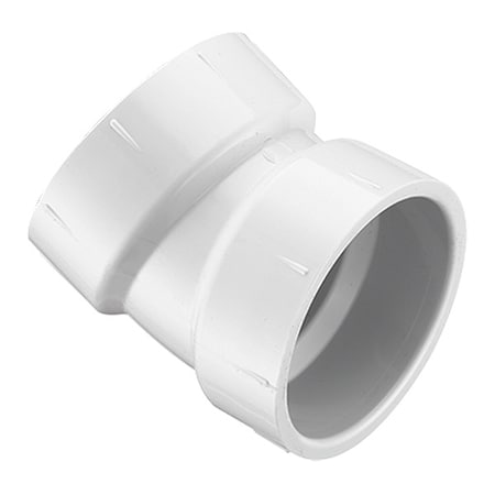 Zoro Select PVC Elbow, 22-1/2 Degrees, Socket, 6 in Pipe Size P324-060