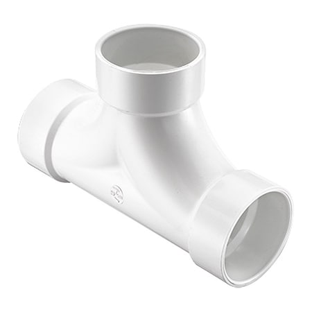 Zoro Select PVC Two Way Cleanout Tee, Socket, 4 in Pipe Size P448-040