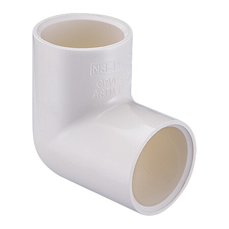 Spears CPVC Elbow, 90 Degrees, Schedule 40, 1/2" Pipe Size, Socket 4106-005
