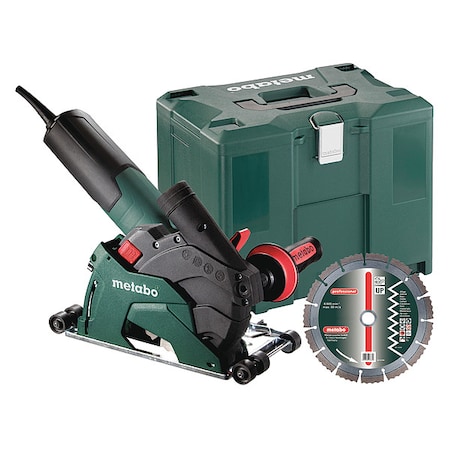 Metabo Angle Grinder, 5 in Dia, 9,600 RPM, 12 A T 13-125 CED Set