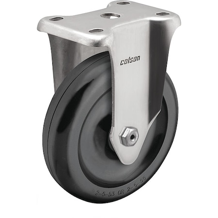 Colson 3-1/2" X 1-1/4" Non-Marking Rubber Performa (Flat) Rigid Caster, No Brake, Loads Up To 250 lb 2.03408.444