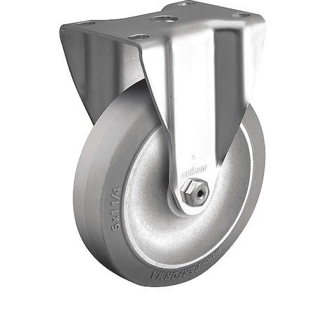 Colson 3" X 1-1/4" Non-Marking Rubber Hi-Tech Rigid Caster, No Brake, Loads Up To 150 lb 2.03308.42