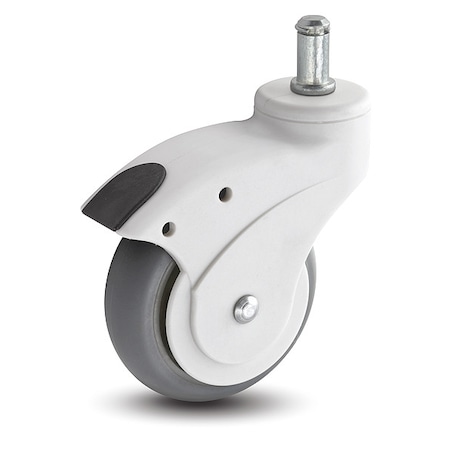 Medcaster 3" X 1" Non-Marking Rubber Performa Swivel Caster, No Brake, Loads Up To 140 lb OP03PRN100SWGR02