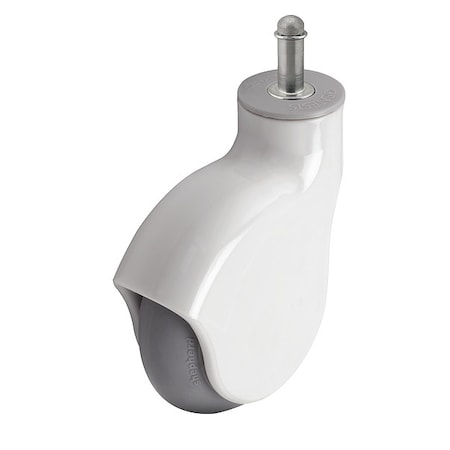 Medcaster 4" X 1-1/4" Non-Marking Monotech Swivel Caster, No Brake, Loads Up To 225 lb PGE40291WH-MNT63(GG)