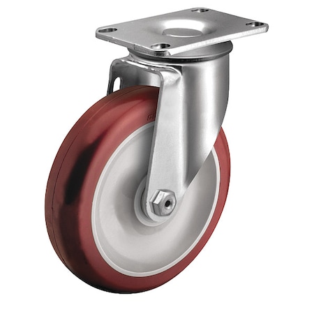 Colson 4" X 1-1/4" Non-Marking Polyurethane Hi-Tech Swivel Caster, No Brake, Loads Up To 275 lb 2.04256.95