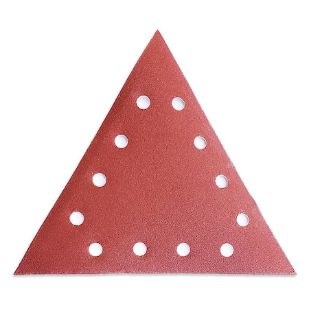 Bn Products Usa Drywall Sanding Triangle, 12 Hole, Aluminum Oxide, 80 Grit, Coated Type, SDT SDT-80/10