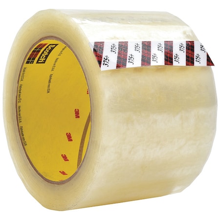 Scotch Carton Sealing Tape, 3.1 mil, Clear, PK2 375+