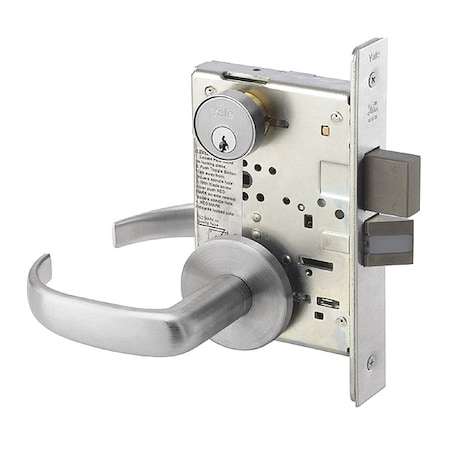Assa Abloy Accentra Mortise Lockset, Mechanical, Entrance 8847FL PBR 626 RH LC