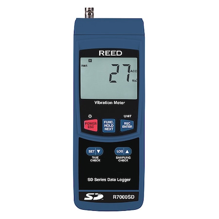 Reed Instruments Vibration Meter, +/-5%Acc, LCD R7000SD
