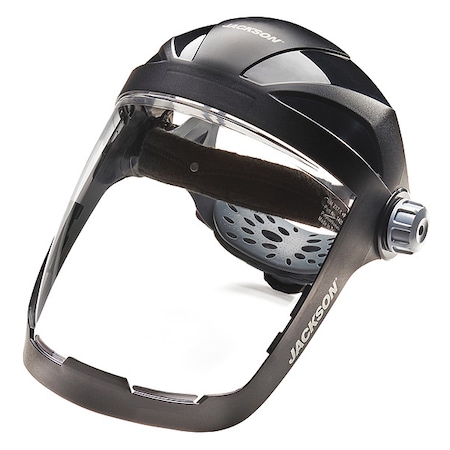 Jackson Safety Face Shield, Clear Visor, Polycarbonate, Ratchet Suspension, Anti-Fog Lens 14220