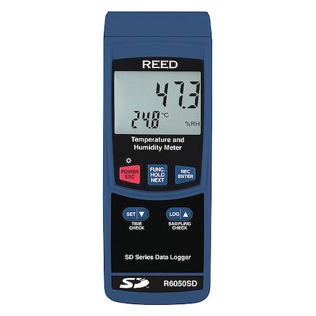 Reed Instruments TemperatureHumidityMeter, Cabled, NoNIST R6050SD