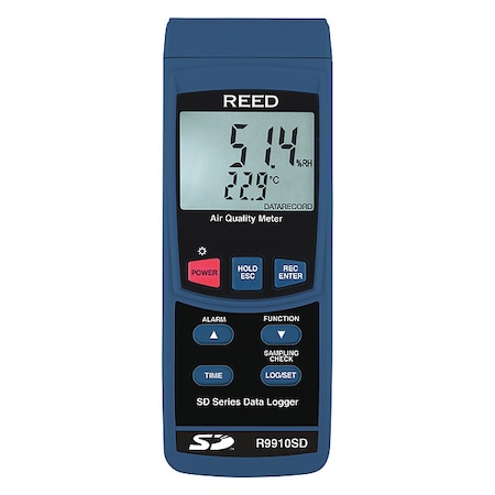 Reed Instruments Indoor Air Analyzer, 32 F to 122F, LCD R9910SD