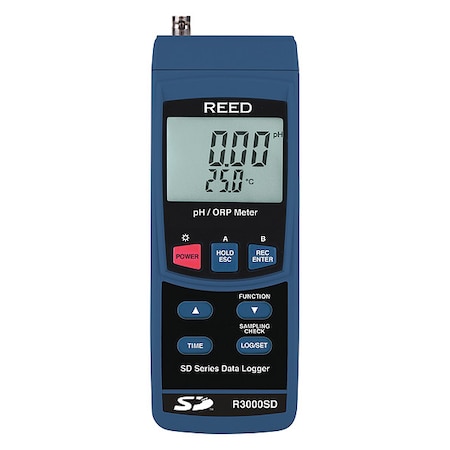 Reed Instruments Multiparameter Meter, 0.00 to 14.00 pH R3000SD