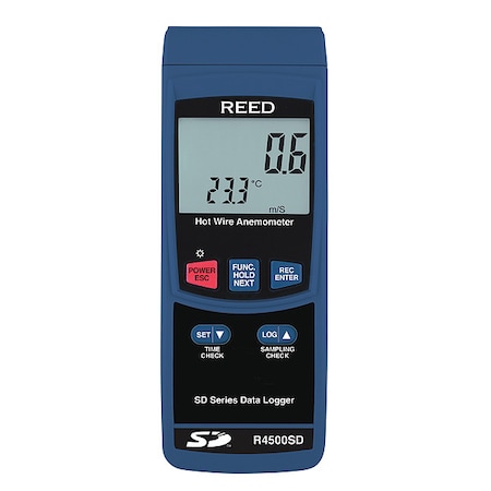 Reed Instruments Data Logging Hot Wire Thermo-Anemometer R4500SD