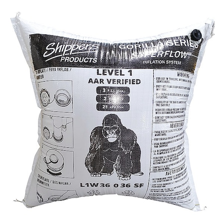 Shippers Products Dunnage Bag, 3 psi, PK550 L1W36048SF