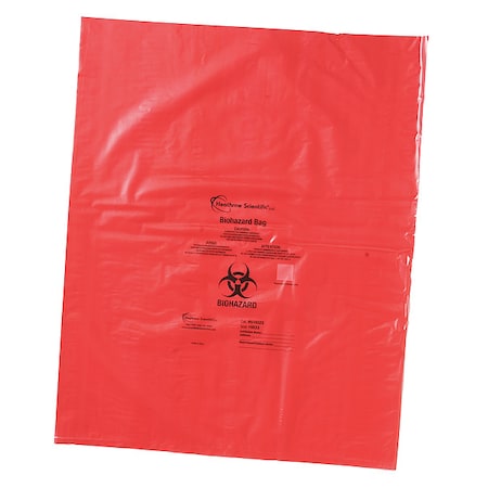 Heathrow Scientific Biohazard Bags, Red, PK200 HS10322
