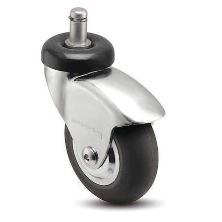 Medcaster 3" X 1" Non-Marking Neoprene Swivel Caster, No Brake, Loads Up To 175 lb CN03NRP100SWGR01