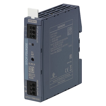 Siemens Stabilized Power Supply, 120/230V AC, 24V DC, 31.2 W, 1.3 A, DIN Rail 6EP33317SB000AX0