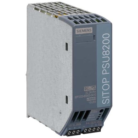 Siemens Stabilized Power Supply, 120/230V AC, 24V DC, 120 W, 5 A, DIN Rail 6EP33338SB000AY0