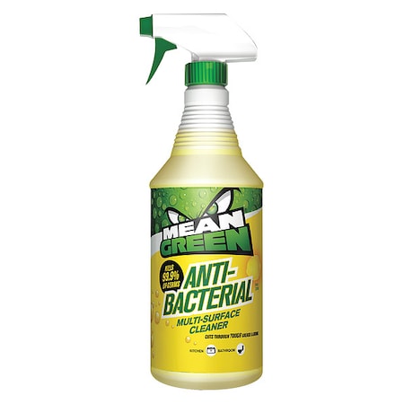 Mean Green Disinfectant Cleaner, 32 oz. Trigger Spray Bottle, Lemon MG10532