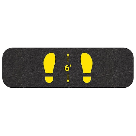 Pig Social Distance Floor Sign, PK6 GMM82001-BK