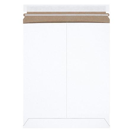 Stayflats Self-Seal Flat Mailers, 11" x 13 1/2", White, PK100 RM3SS