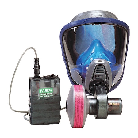 Msa Safety PAPR System, Mask-Mounted, Integrated, S 10095194