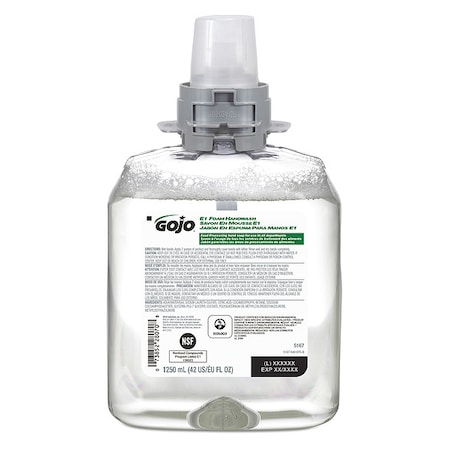 Gojo 1,250 mL Foam Hand Soap Cartridge 5167-04