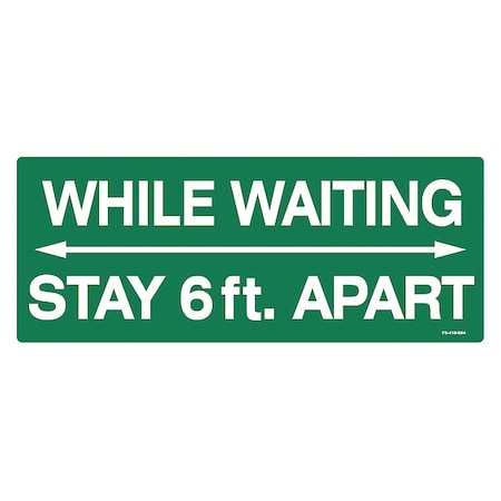 Zoro Select Floor Sign, 4 in H, 10 in W, Vinyl, English, FS-410-604, PK4 FS-410-604