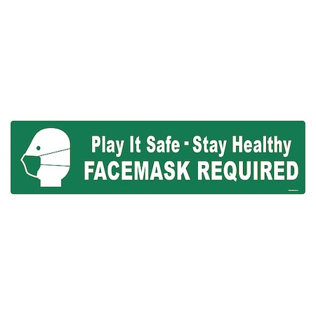 Zoro Select Floor Sign, 6 in H, 24 in W, Vinyl, English, FS-624-411 FS-624-411