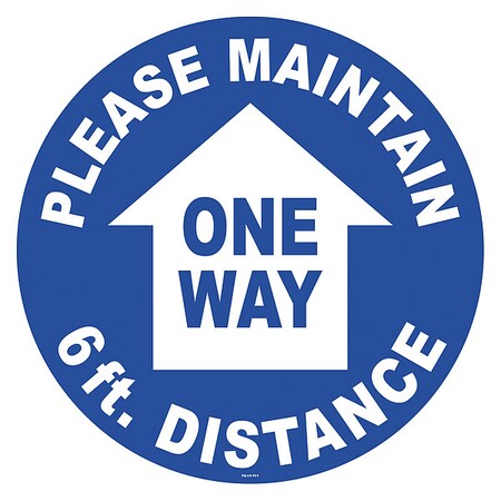 Zoro Select Floor Sign, 17 in H, 17 in W, Vinyl, English, FS-17-711 FS-17-711