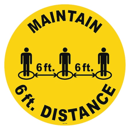 Zoro Select Floor Sign, 17 in H, 17 in W, Vinyl, English, FS-17-701 FS-17-701