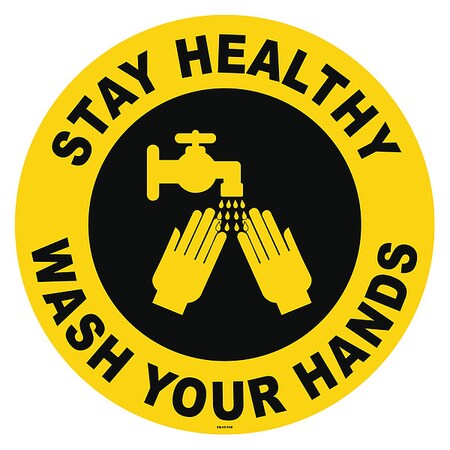 Zoro Select Floor Sign, 17 in H, 17 in W, Vinyl, English, FS-17-710 FS-17-710