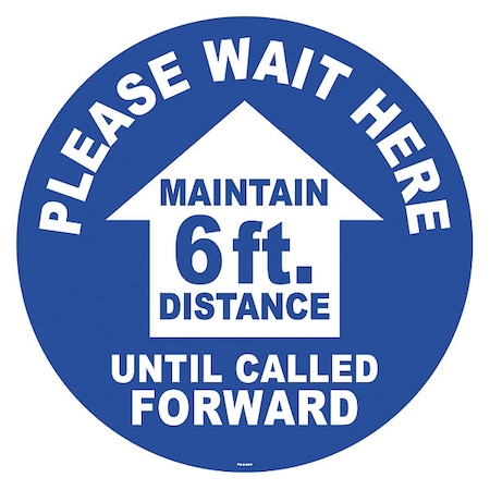 Zoro Select Floor Sign, 8 in H, 8 in W, Vinyl, English, FS-8-503, PK2 FS-8-503