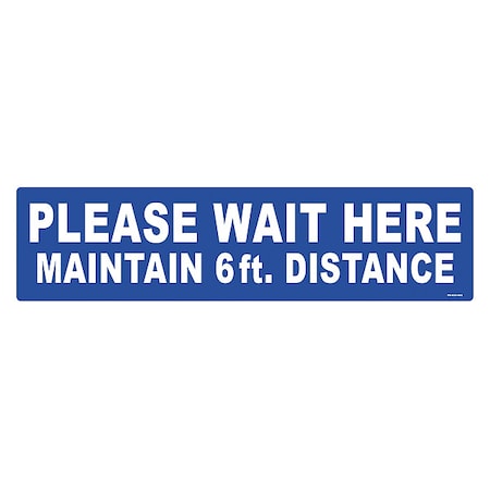 Zoro Select Floor Sign, 6 in H, 24 in W, Vinyl, English, FS-624-402 FS-624-402