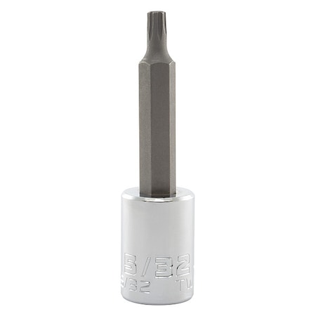 Proto 3/8 in Drive Hex Socket Bit SAE 5/32 in Tip, 2 3/4 in L J4990R-5/32