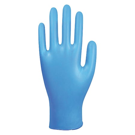 Condor Not Applicable, Disposable Gloves, 2.5 mil Palm, Nitrile, Powder-Free, S (7), 100 PK, Blue 56JT47