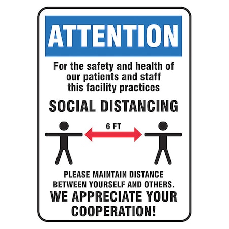 Zoro Select Safety Sign, 14x10, 56JU76 56JU76