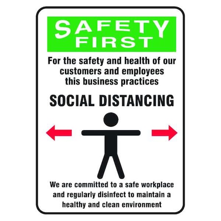 Zoro Select Safety Sign, 10x7, 56JU80 56JU80