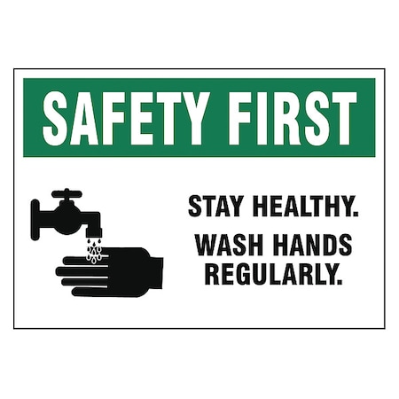 Zoro Select Adhesive Safety Sign, 7 in H, 10 in W, Vinyl, English, S511-710-V S511-710-V